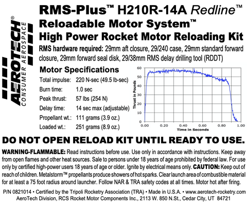 AeroTech H210R-14A RMS-29/240 Reload Kit (1 Pack) - 0821014