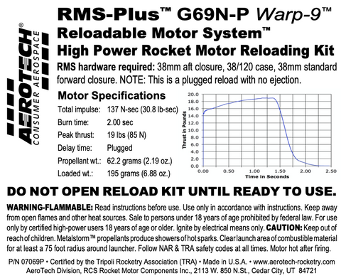 AeroTech G69N-P RMS-38/120 Reload Kit (1 Pack) - 07069P